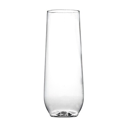 10 Oz. Stemless Flutes, Clear, 16Ct