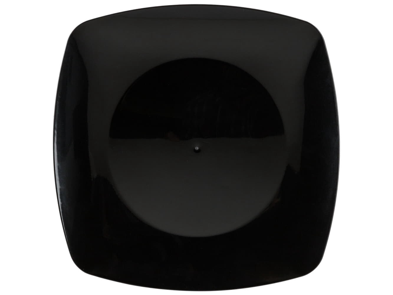 10" Black Plastic Square Plate-10/Pk