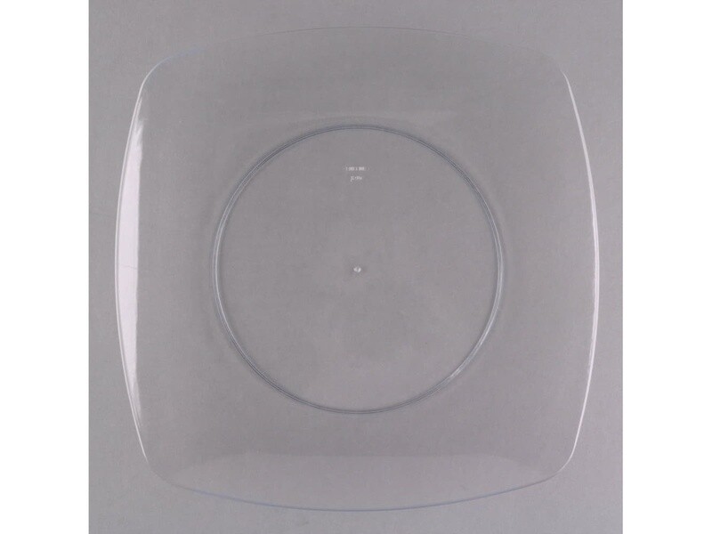 10" Clear Plastic Square Plate-10/Pk