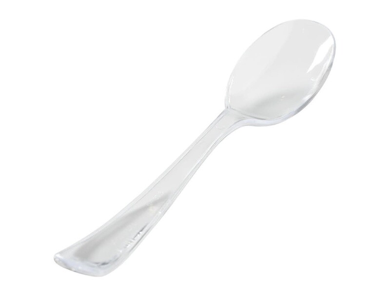 10" Clear Heavy-Duty Disposable Serving Spoon