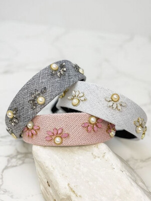 Pearl Flower Headband