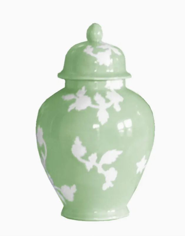 Green Chinoiserie Dreams Ginger Jar - Small