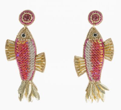 Fancy Fish Pink Earrings