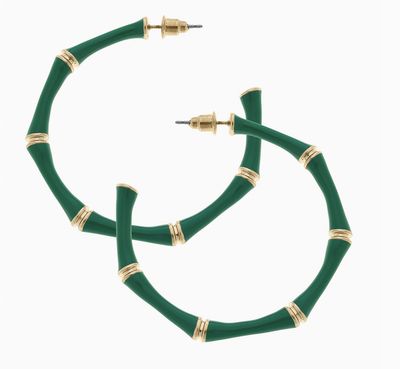 Green Bamboo Hoops