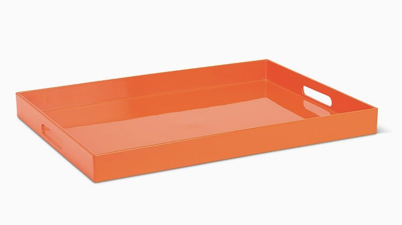 Orange Persimmon Gloss Rectangle Tray