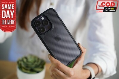 iPhone 14 Pro Carbon fiber skin transparent soft back case