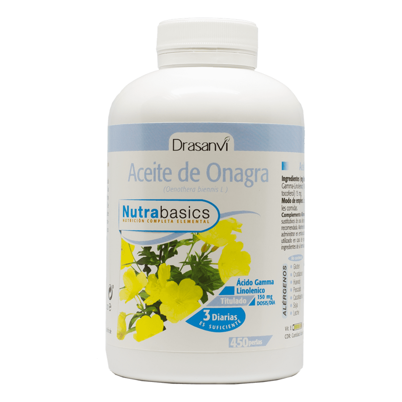 DRASANVI ACEITE ONAGRA 1ª PRESION 450 PERLAS