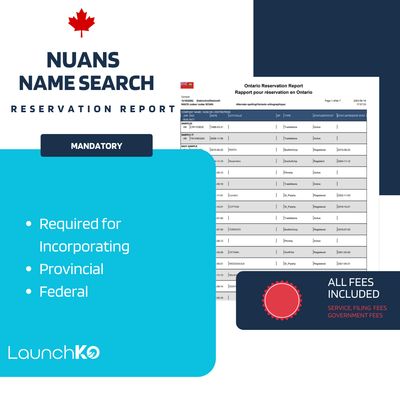 NUANS Name Reservation Report