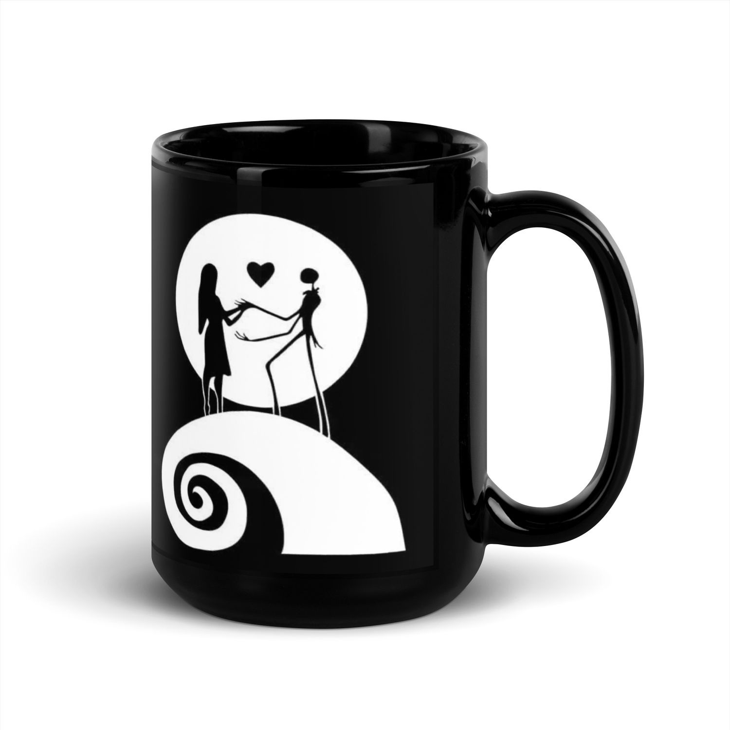 Unending Love Black Glossy Mug