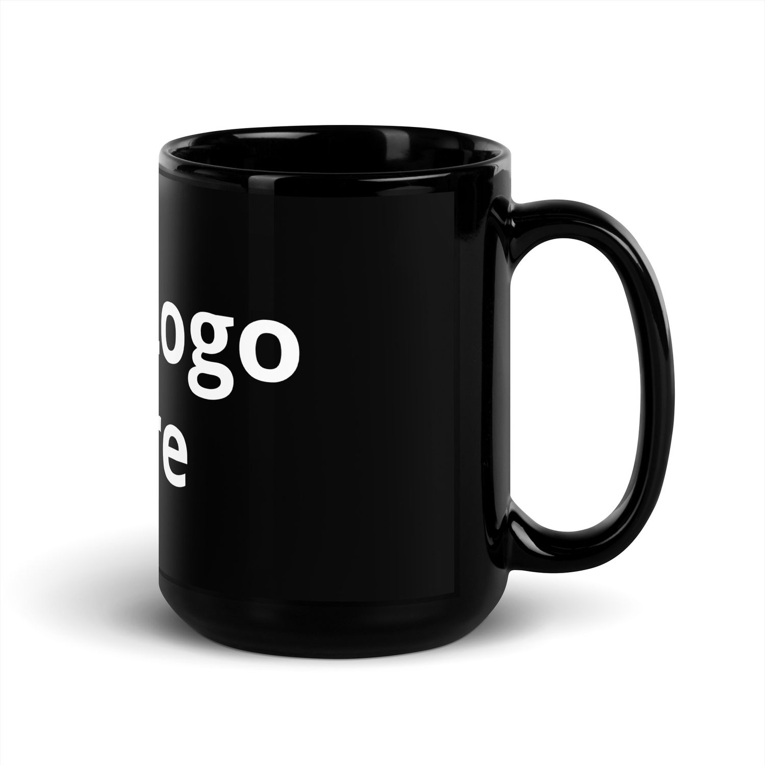 Custom Logo Black Glossy Mug