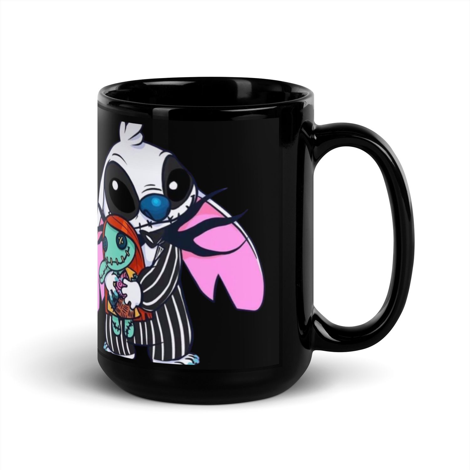 Stitch the Jack Black Glossy Mug