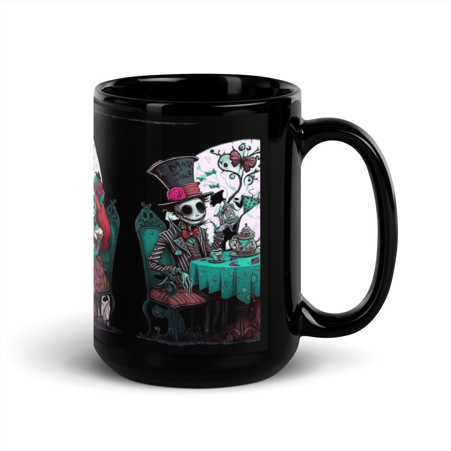 The Mad Jack &amp; Sally Black Glossy Mug