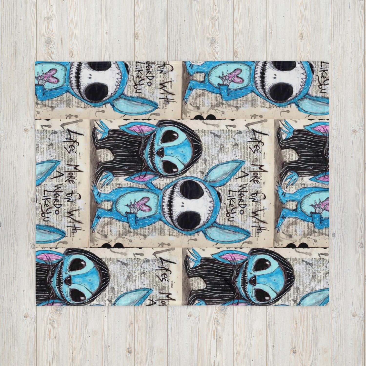 Stitch &amp; Jack Throw Blanket