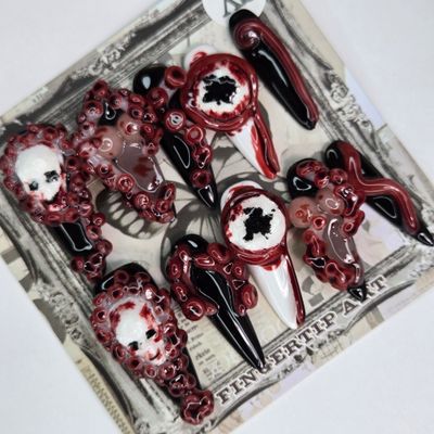 Macabre Tentacle Horror Handmade Press-On Nails - XS