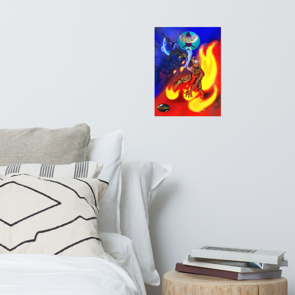 Audrey vs Fire Spirit Poster, Size: 12×16