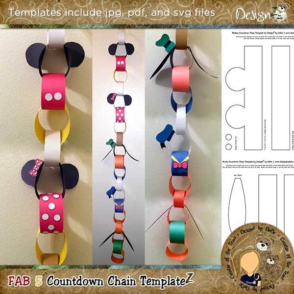Fab 5 Countdown Chain Templates