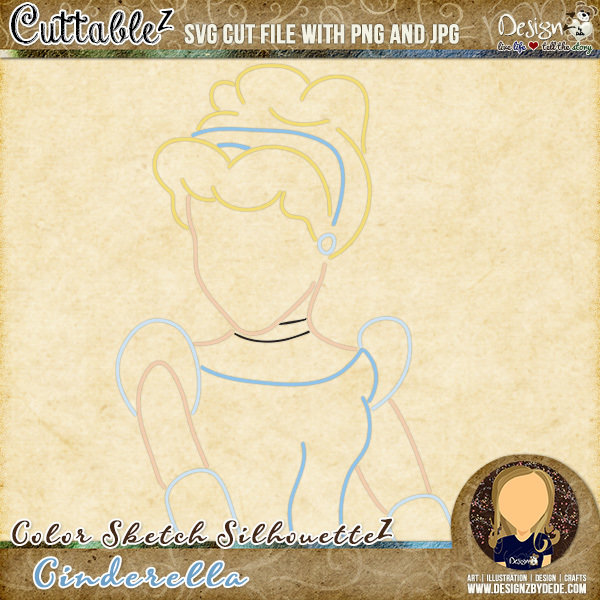Cinderella | Color Sketch SilhouetteZ