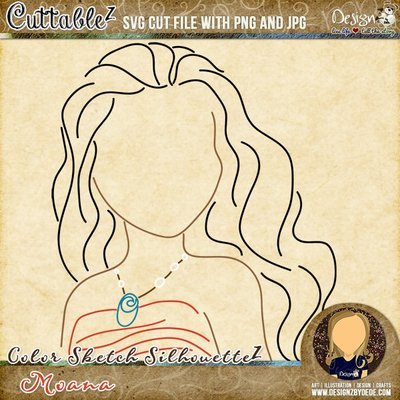 Moana | Color Sketch SilhouetteZ