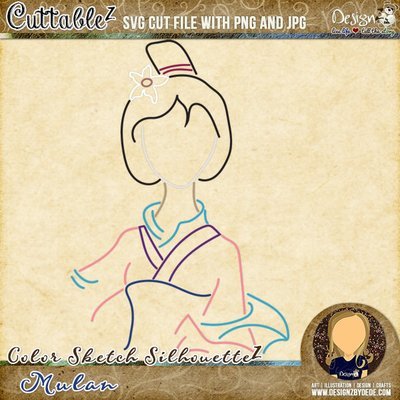 Mulan | Color Sketch SilhouetteZ