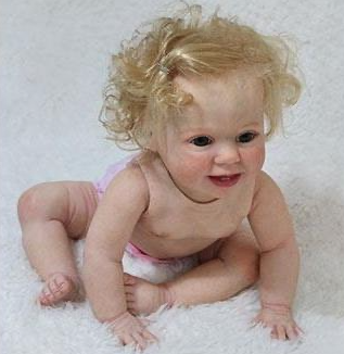 Amelia, 10 Month Old (25" Reborn Doll Kit) Crawler with Torso