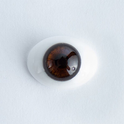 20mm Brown Iris E - Oval Glass Eyes