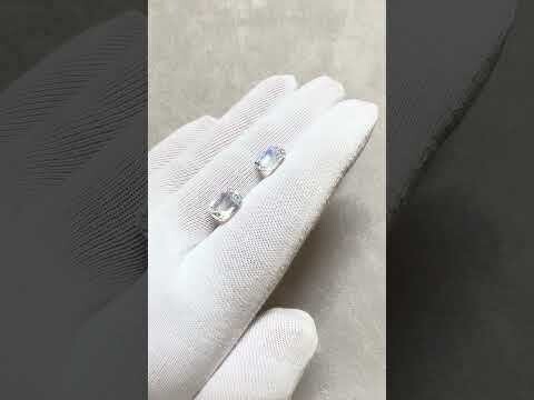 6.18 ct./2	Moonstone cushion/ Лунный камень кушон пара  (арт. 0256)