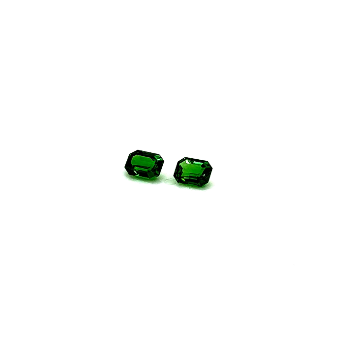 1.21 ct./2	Tsavorite octagon/ Тсаворит октагон пара  (арт. 0206)