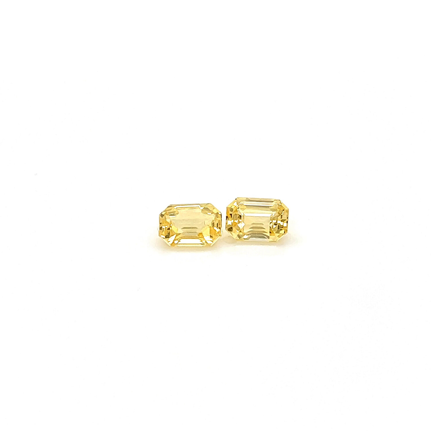 3.22 ct./2	Sapphire Yellow octagon/ Сапфир желтый октагон пара  (арт. 0226)