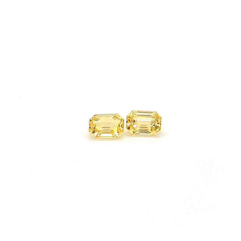 3.22 ct./2	Sapphire Yellow octagon/ Сапфир желтый октагон пара  (арт. 0226)