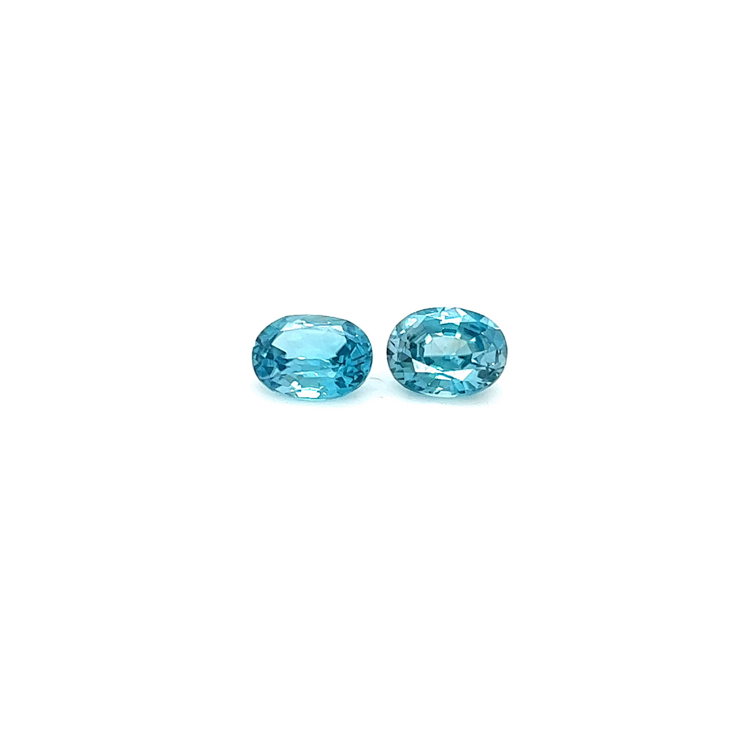 3.95 ct./2	Zircon blue oval/ Циркон голубой овал пара  (арт. 0234)