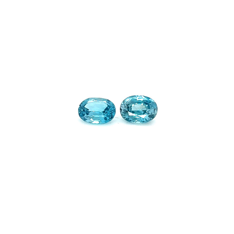 3.95 ct./2	Zircon blue oval/ Циркон голубой овал пара  (арт. 0234)