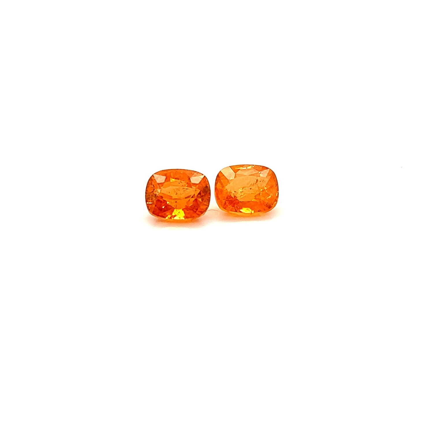 6.76 ct./2	Orange garnet cushion/ Гранат оранж кушон пара (арт. 0155)