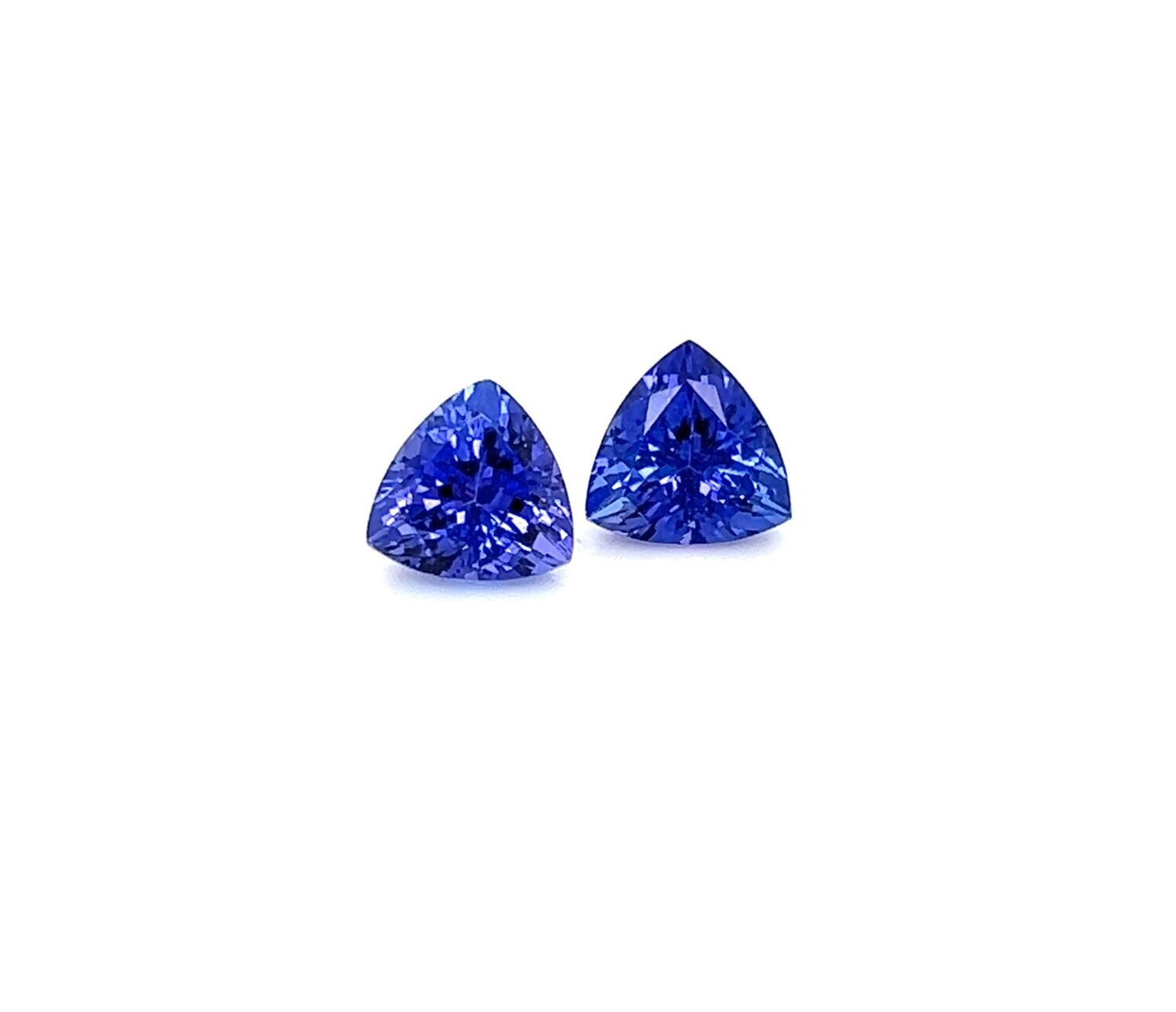 4.45 ct./2	Tanzanite trillion/ Танзанит триллион пара  (арт. 0218)