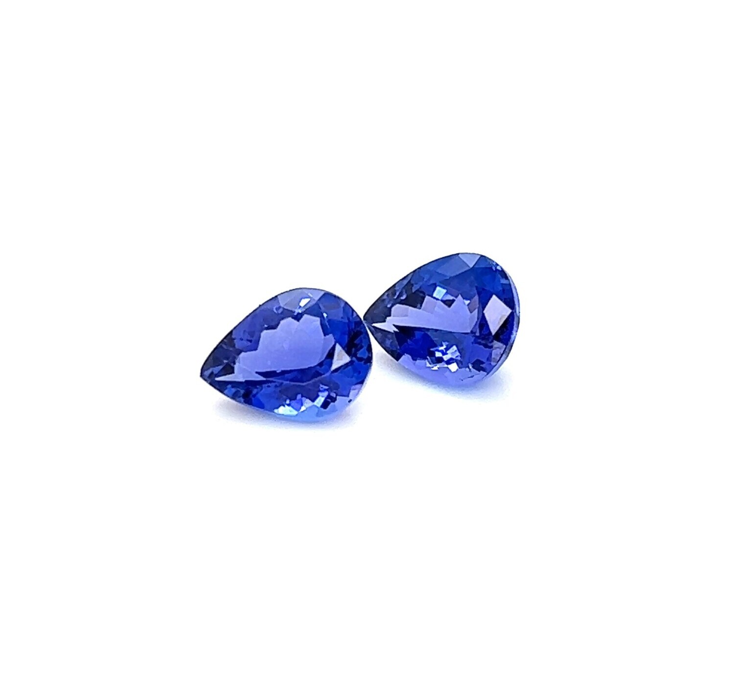 5.40 ct./2	Tanzanite pear/ Танзанит груша пара  (арт. 0217)