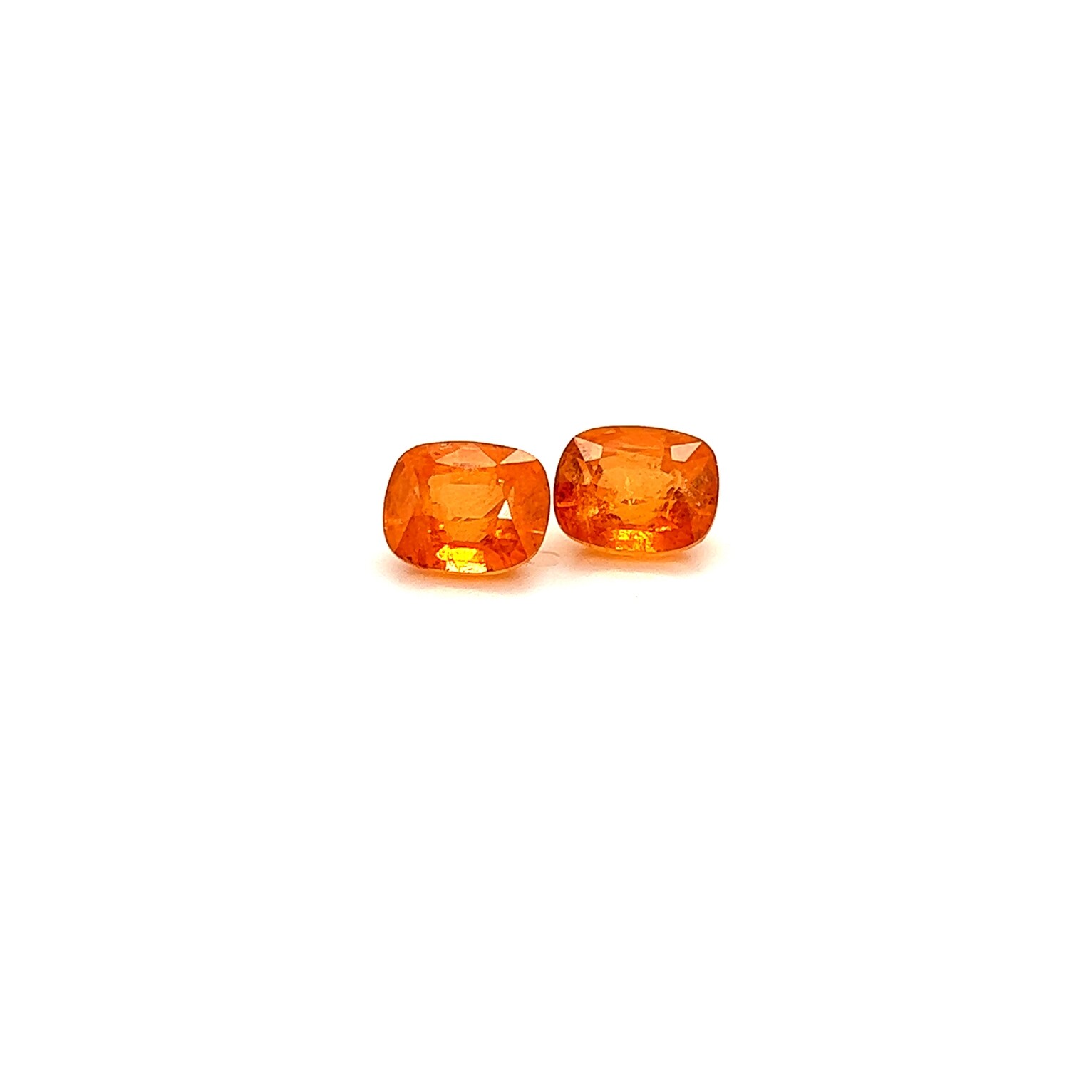 7.24 ct./2	Orange garnet cushion/ Гранат оранж кушон пара (арт. 0157)