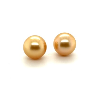 32.37 ct./2 Жемчуг культивированный Южных морей золотой/ Cultured South sea gold pearl (арт. 0363)