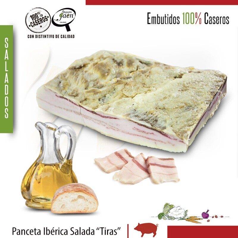 Panceta Ibérica Salada. Tiras al &quot;vacío&quot;