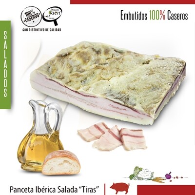 Panceta Ibérica Salada. Tiras al "vacío"