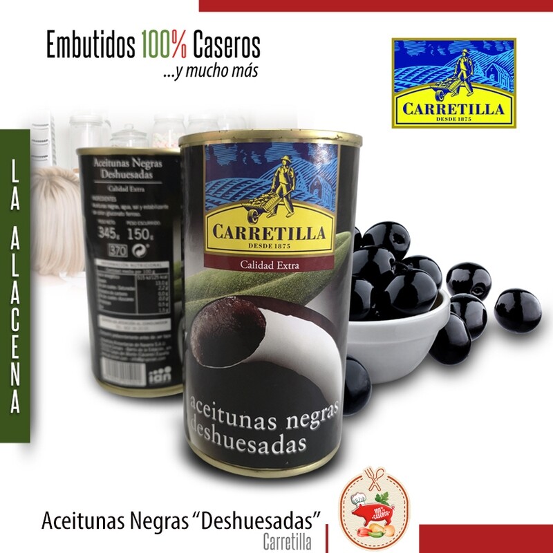 Aceitunas Carretilla. Negras deshuesadas Aceitunas Carretilla. Negras deshuesadas