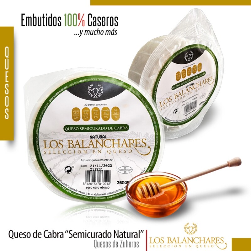 Queso de Cabra SEMICURADO NATURAL