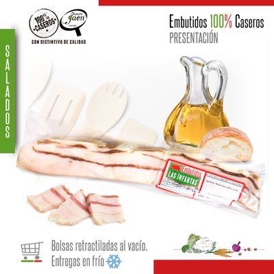 Panceta Ibérica Salada. Tiras al "vacío"