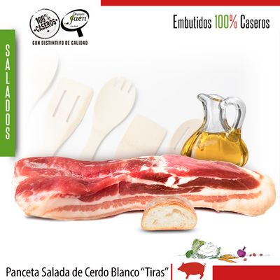 Panceta Cerdo Blanco Salada. Tiras al &quot;vacío&quot;