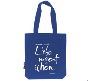 Blaue Baumwolltasche