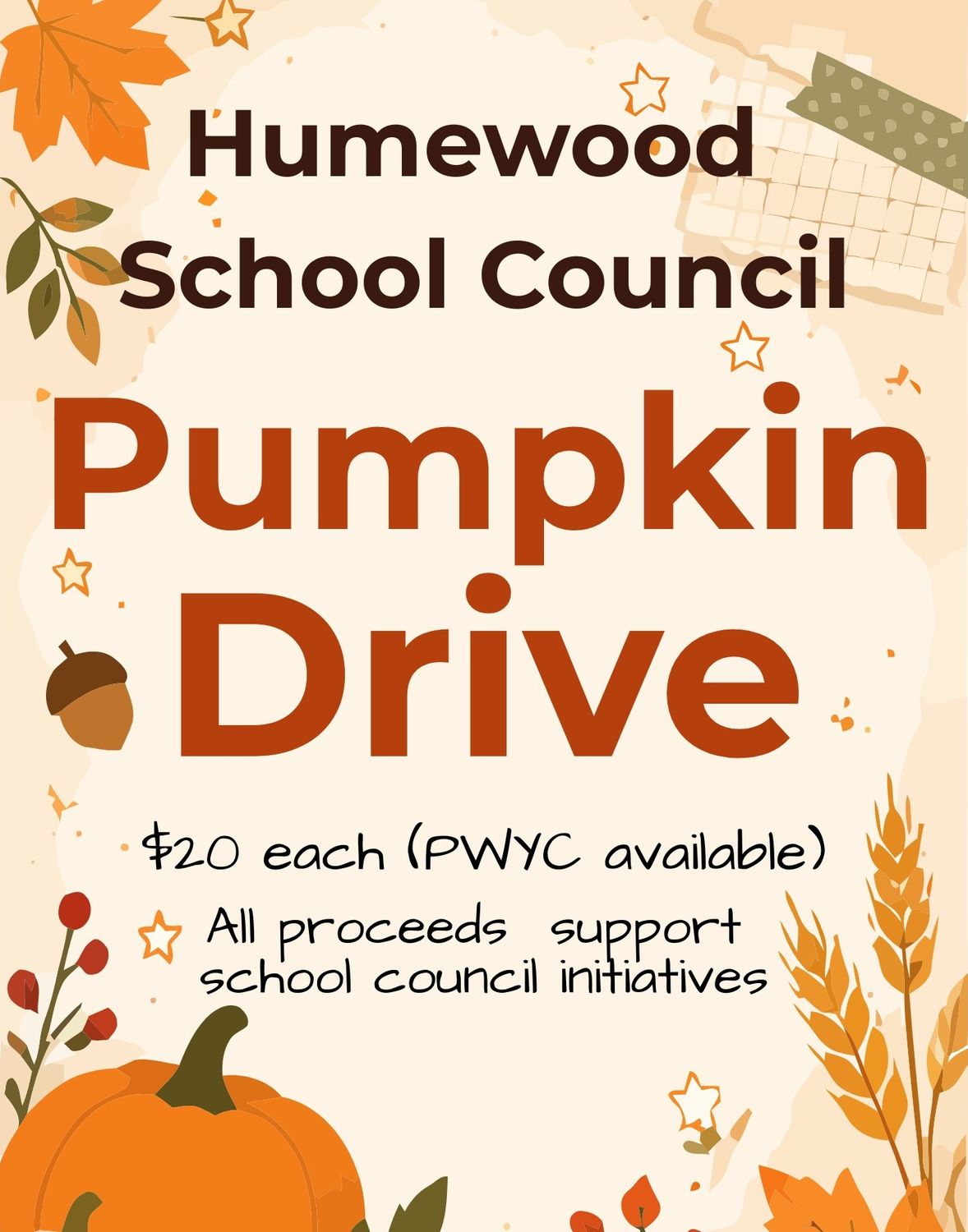 Humewood School Council Pumpkin Drive