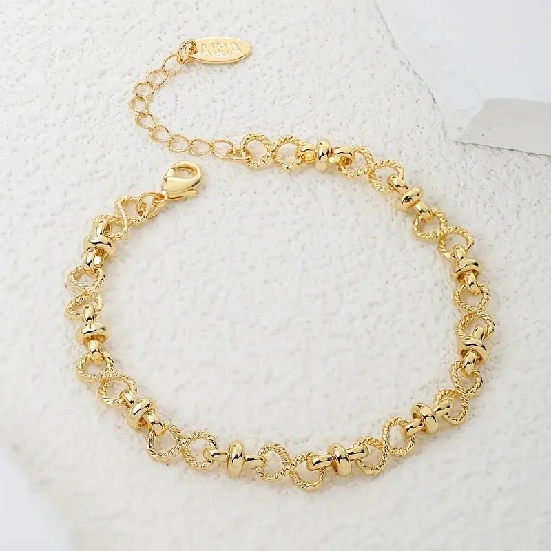 18K Gold Plated Copper Chain Bracelet