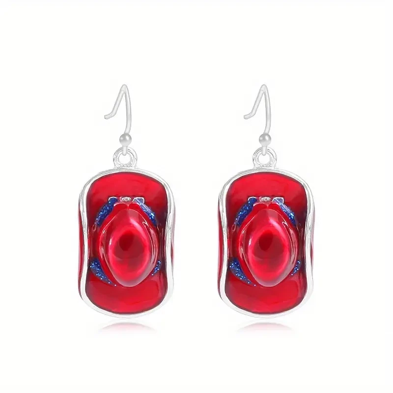 Cute Red Hat Earrings