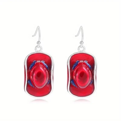 Cute Red Hat Earrings