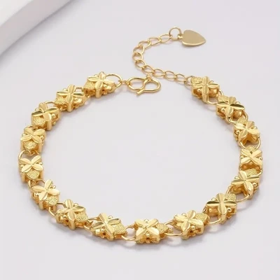 Clover Heart Flower Bracelet