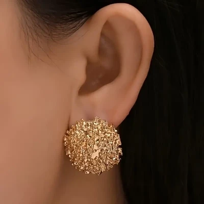 Gorgeous 18K Gold Plated Vintage Alloy Cluster Earrings
