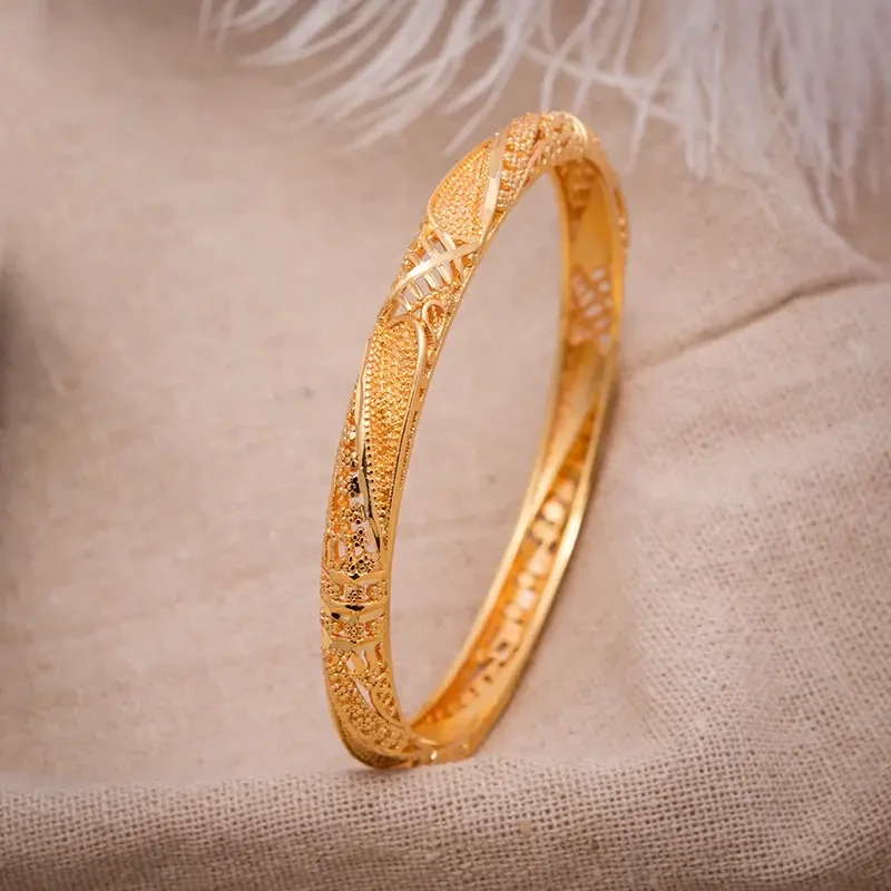 18k Gold Plated Golden Bangles Bracelet